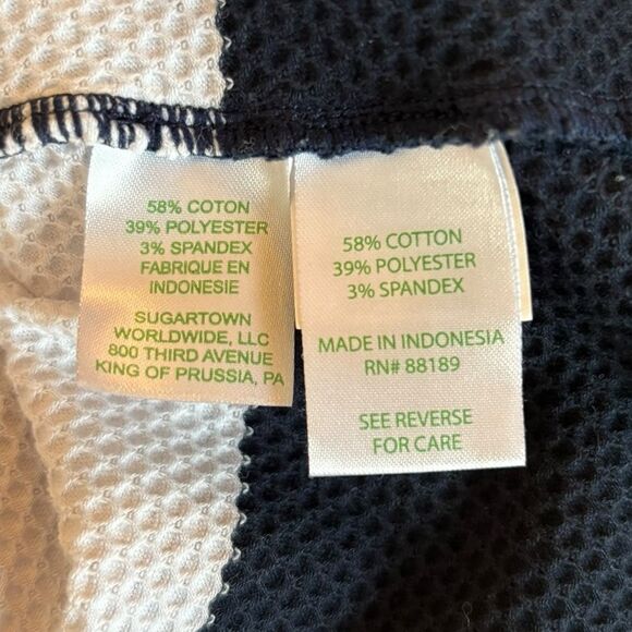 Lilly Pulitzer Marlowe Dress Mini Textured Knit Striped Navy White Womens XXS - Picture 8 of 10